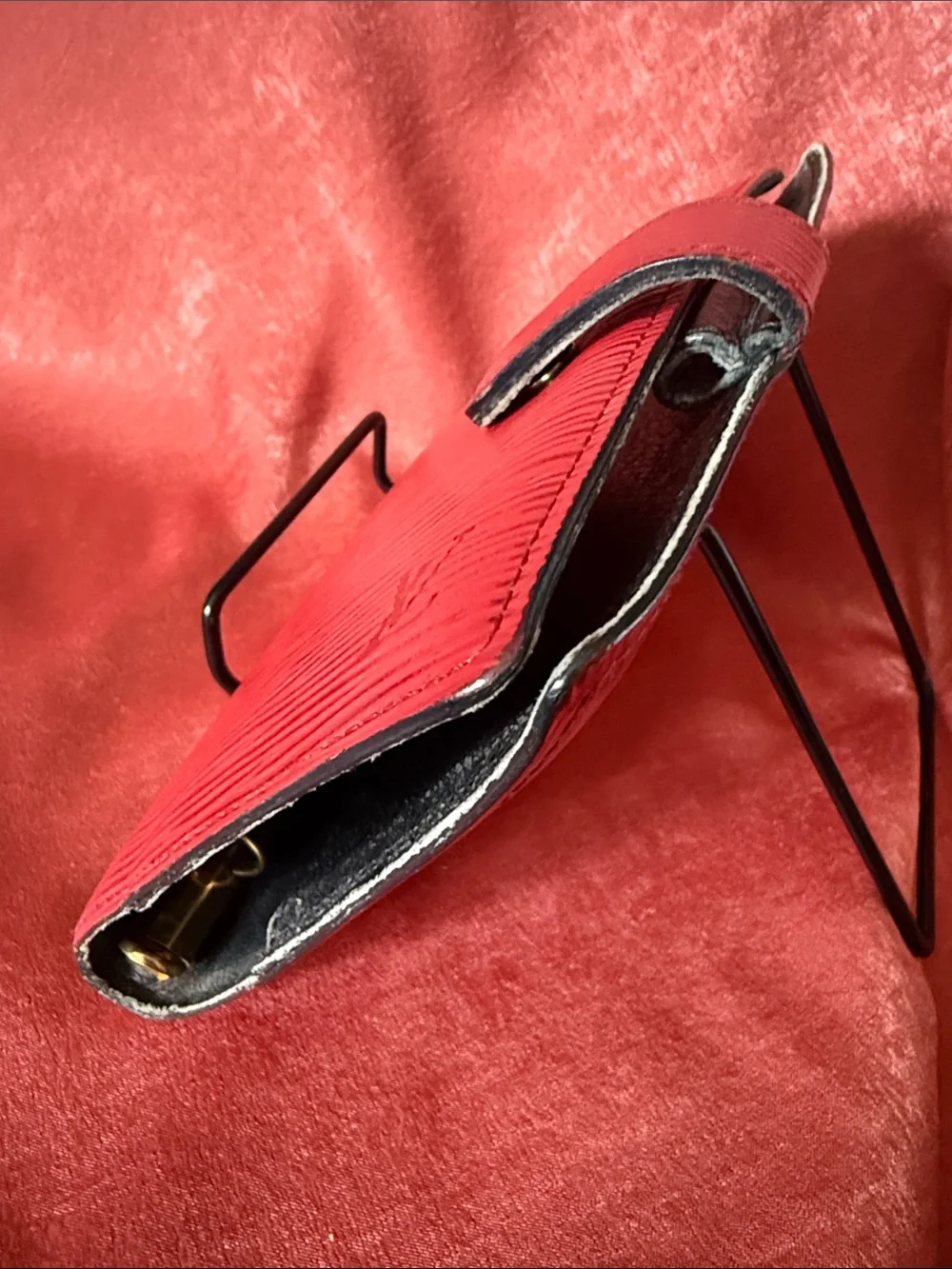 Louis Vuitton Red Epi Leather Agenda Cover with Snap